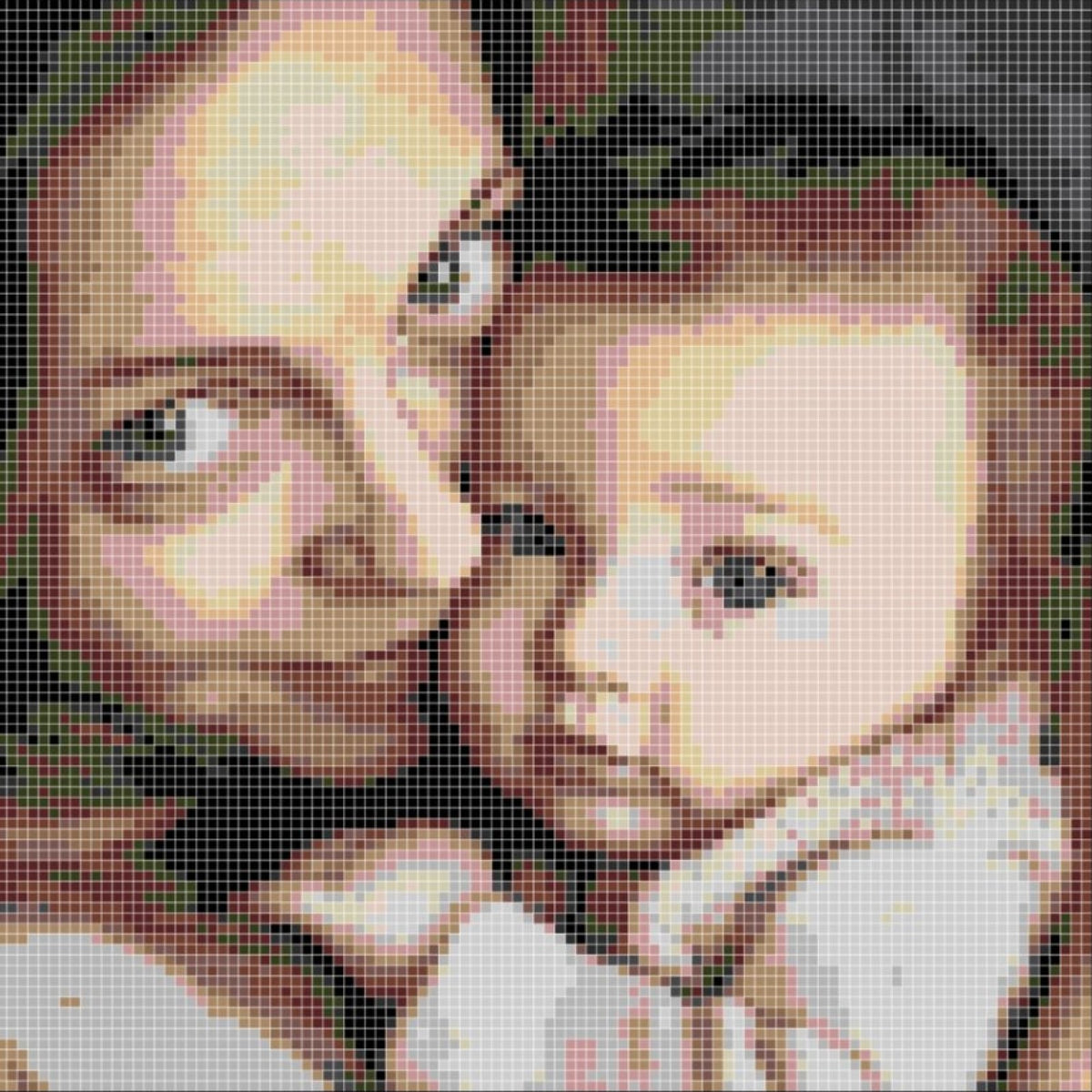 Photo converted to pixel art with 16 colors