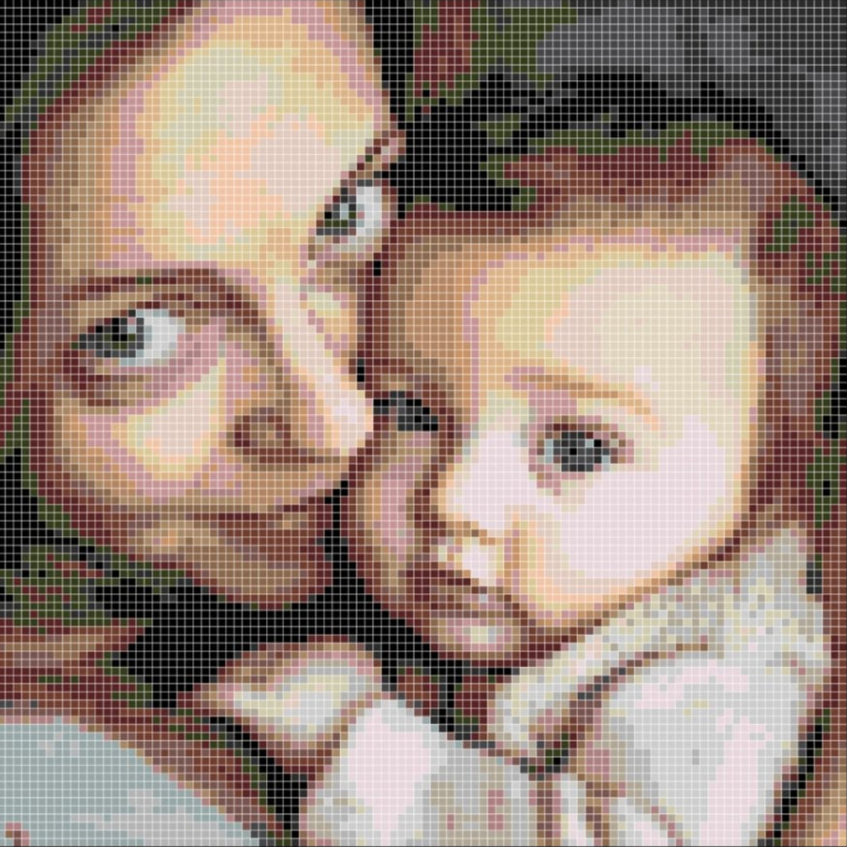 Photo converted to pixel art with 24 colors