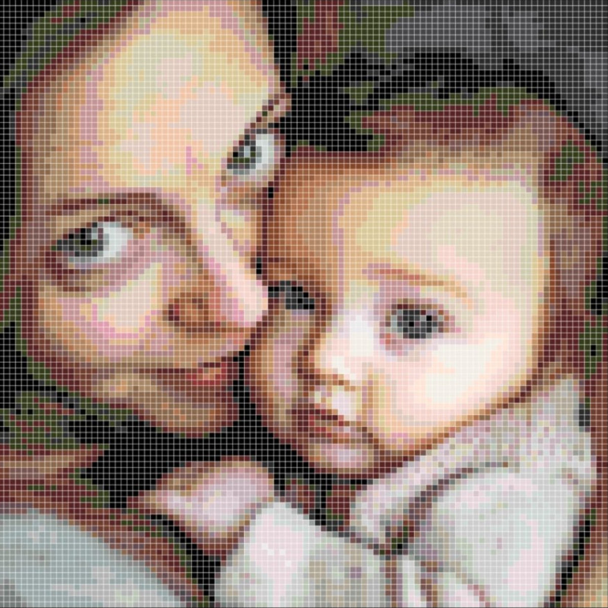 Photo converted to pixel art with 48 colors